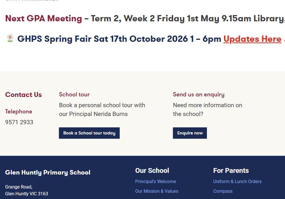 Glen Huntly Primary School Spring Fair 2026