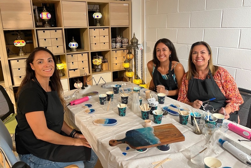Resin Art Classes: Cheeseboards and Coasters