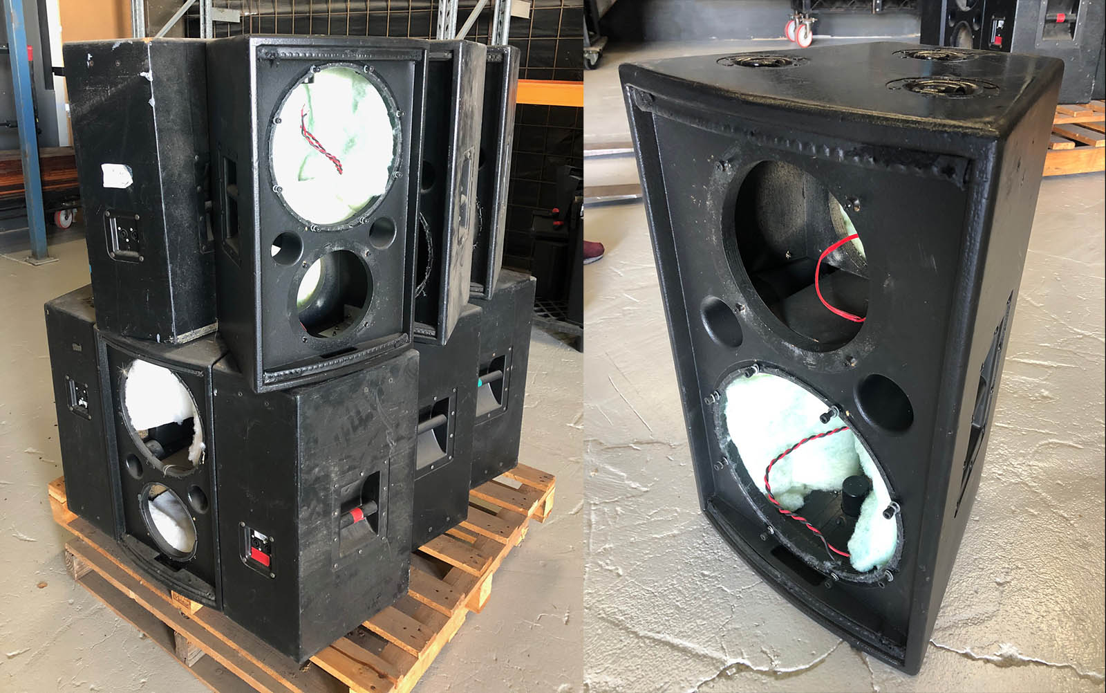 GT1200 Empty Speaker Cabinets – Lot of 12